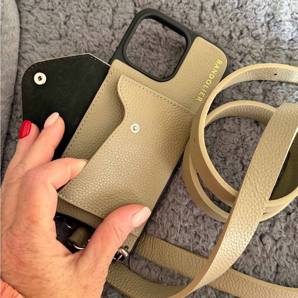 Bandolier Tan Phone Case with Strap - Picture 5 of 8